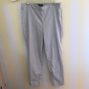 Talbot Chatham Ankle Gray and White Striped Pants
